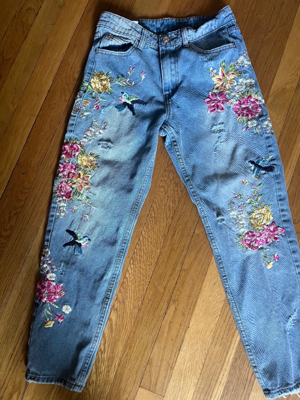 Beautifully embroidered jeans